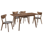 Alfredo 5-piece Butterfly Leaf Dining Set Natural Walnut